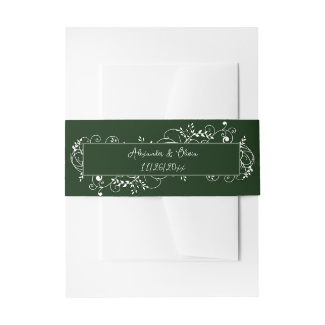 Bandeau De Faire-part Emerald Green Mariage (Devant example)
