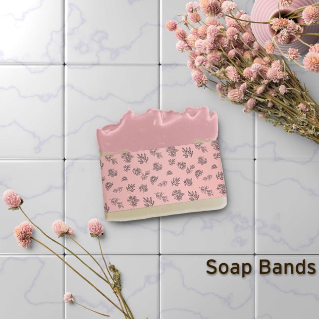Bandeau De Faire-part Enveloppe à bande savonneuse Rose à main rousse (Créateur téléchargé)