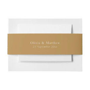 Bandeau De Faire-part Enveloppe de mariage classique avec texte doré min
