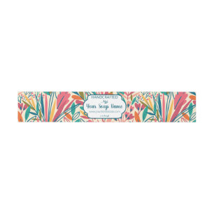 Bandeau De Faire-part Enveloppement coloré de savon floral autour