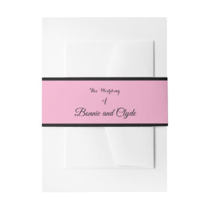 Bandeau De Faire-part Enveloppement de bande de ventre romantique pour l