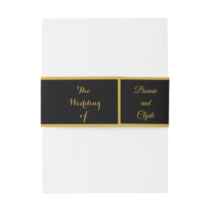 Bandeau De Faire-part Enveloppement de bande de ventre romantique pour l