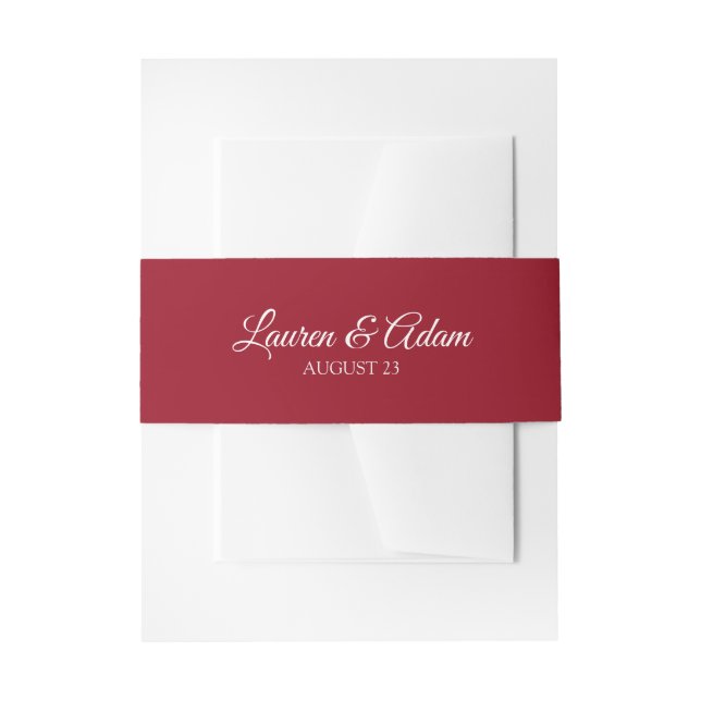 Bandeau De Faire-part Enveloppement faire-part de mariage / Bande ventre (Devant example)