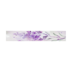 Bandeau De Faire-part Envelopper le Étiquette de savon Lavendar Watercol