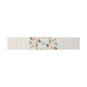 Bandeau De Faire-part Épousant le pays rustique en bois décoré d'un