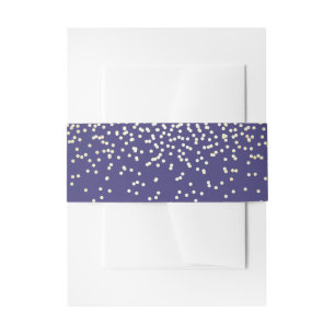 Bandeau De Faire-part Épouser de points de confettis d'or et de marine
