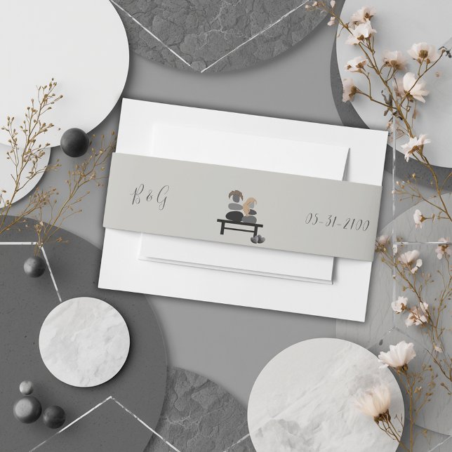 Bandeau De Faire-part Eternal Stone couple Boho mariage (Créateur téléchargé)