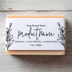 Bandeau De Faire-part Étiquette de savon artisanal biologique avec motif