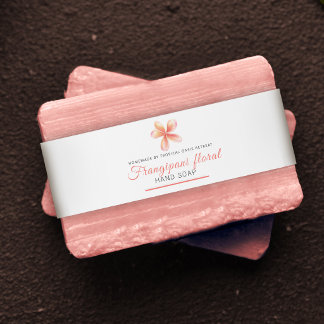 Bandeau De Faire-part Étiquette de savon de beauté frangipani personnali