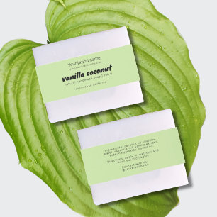Bandeau De Faire-part Étiquette d'emballage moderne sauge savon ingrédie