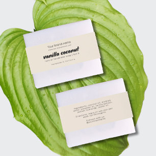 Bandeau De Faire-part Étiquette moderne soap beige ingrédients emballage