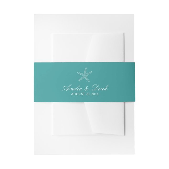 Bandeau De Faire-part Étoile de mer turquoise (Devant example)