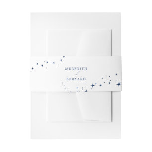 Bandeau De Faire-part Étoiles de Mariage Élégant Céleste