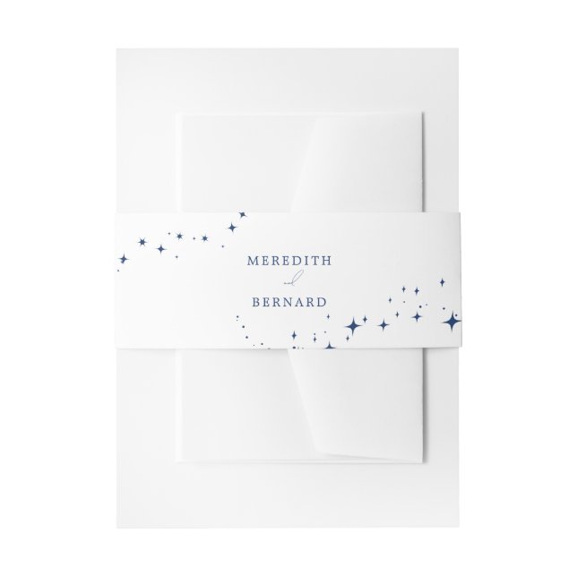Bandeau De Faire-part Étoiles de Mariage Élégant Céleste (Devant example)