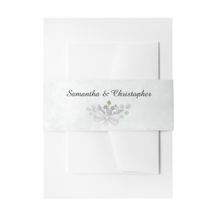 Bandeau De Faire-part Eucalyptus rustique & Mariage d'aquarelle Lavender