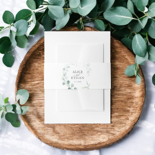 Bandeau De Faire-part Eucalyptus rustique Script été