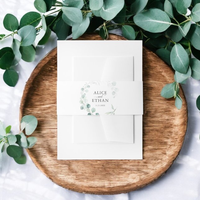 Bandeau De Faire-part Eucalyptus rustique Script été (Créateur téléchargé)