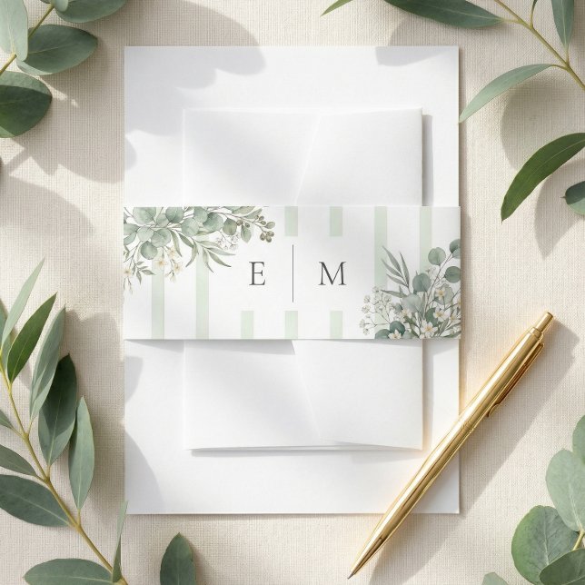 Bandeau De Faire-part Eucalyptus verdoyant à l'aquarelle (Créateur téléchargé)