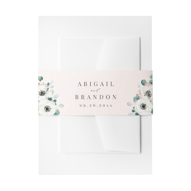 Bandeau De Faire-part Eucalyptus Verdure anémonique floral rustique mari (Devant example)