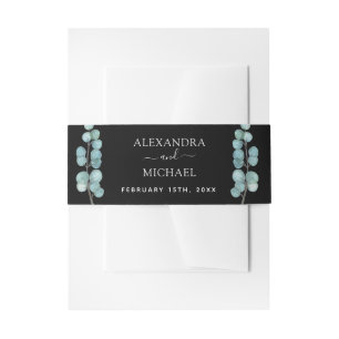 Bandeau De Faire-part Eucalyptus Verdure Aquarelle Mariage botanique