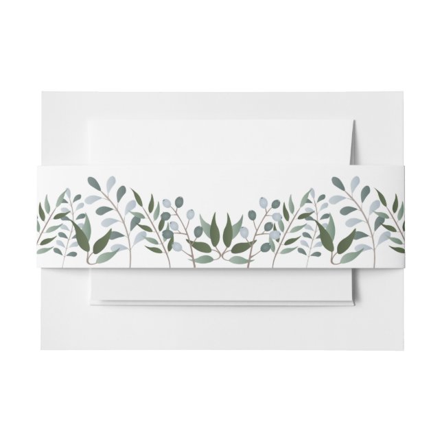 Bandeau De Faire-part Eucalyptus Vert Floral (Devant Example)