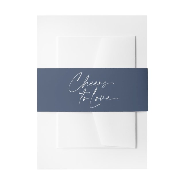 Bandeau De Faire-part Faire des Cheers to Love Invitation Belly Band (Devant example)