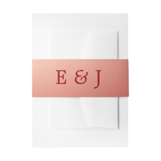 Bandeau De Faire-part Faire invitation de mariage à monogramme en or ros