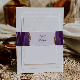 Bandeau De Faire-part Faire invitation de mariage au lavande en agate vi