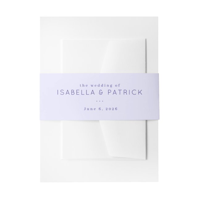 Bandeau De Faire-part Faire invitation de mariage lavande (Devant example)