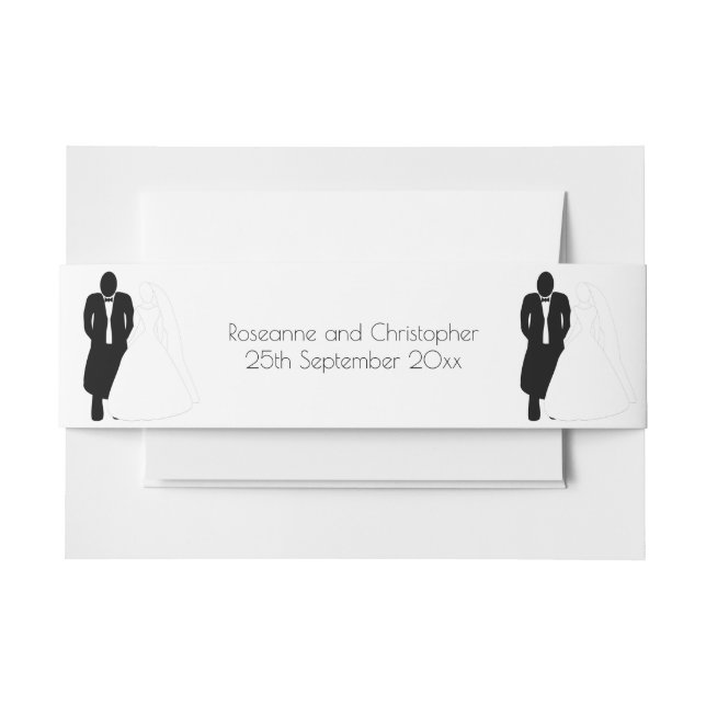 Bandeau De Faire-part Faire-part de mariage Belly Band Bride (Devant Example)