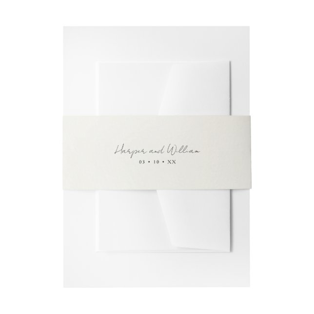 Bandeau De Faire-part faire-part de mariage blanc cassé (Devant example)