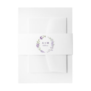 Bandeau De Faire-part Faire-part de mariage bohème floral lavande violet