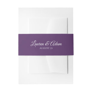 Bandeau De Faire-part Faire-part de mariage ceintures ventrales (Prune /