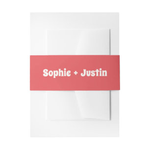 Bandeau De Faire-part Faire-Part de Mariage Corail Moderne