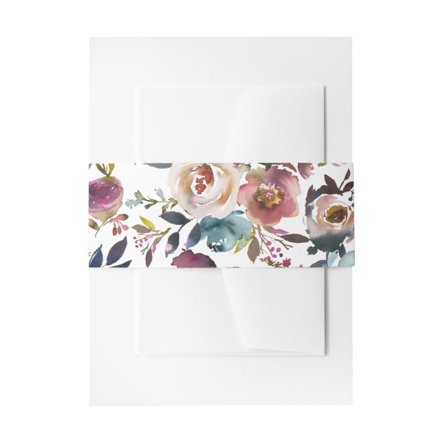 Bandeau De Faire-part Faire-part de mariage d'aquarelle Floral Spring Pa (Devant example)