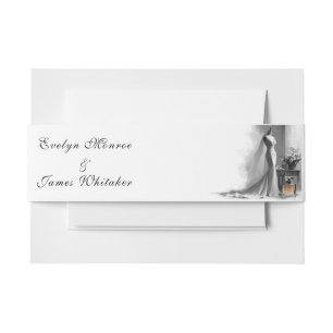 Bandeau De Faire-part Faire-part de mariage de croquis romantique Vintag