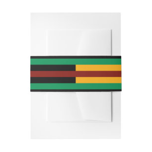 Bandeau De Faire-part Faire-part de mariage de rayures vert rouge jaune 