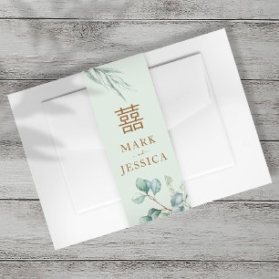 Bandeau De Faire-part Faire-part de mariage double bonheur Eucalyptus