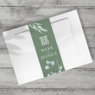 Bandeau De Faire-part Faire-part de mariage double bonheur Eucalyptus