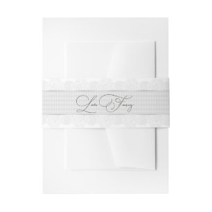 Bandeau De Faire-part Faire-part de mariage élégant Love Fancy avec dent