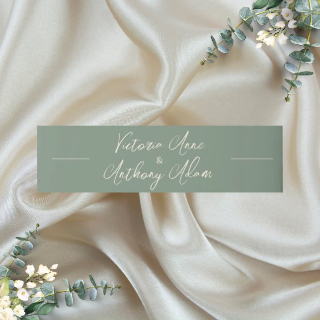 Bandeau De Faire-part Faire-part de mariage floral vert personnalisé (Créateur téléchargé)