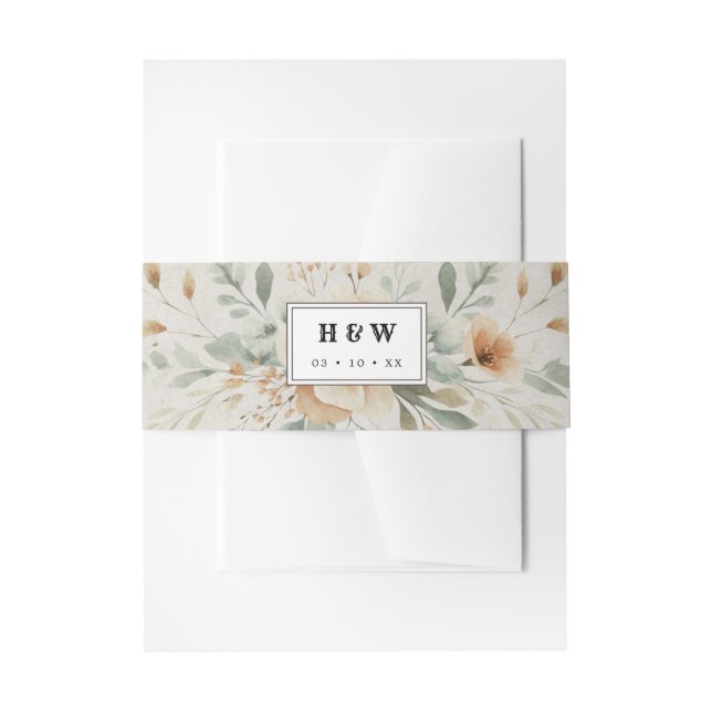 Bandeau De Faire-part Faire-part de mariage florale de pays occidental (Devant example)