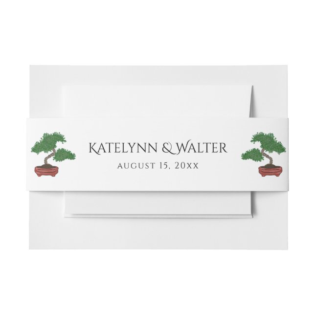 Bandeau De Faire-part Faire-part de mariage japonaise de bonsaï (Devant Example)