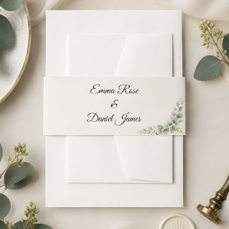 Bandeau De Faire-part Faire-part de mariage luxueux à la verdure d'eucal