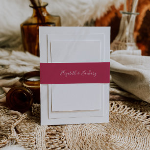Bandeau De Faire-part Faire-part de mariage Magenta écriture moderne