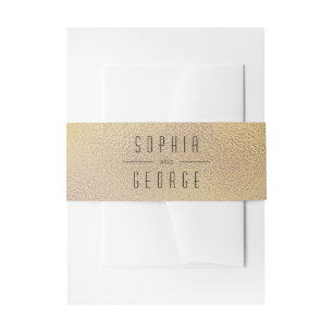 Bandeau De Faire-part Faire-part de mariage minimal de l'huile métalliqu