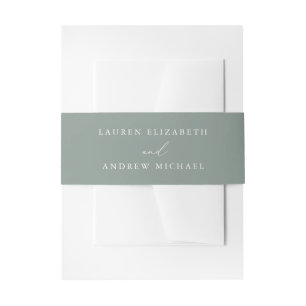 Bandeau De Faire-part Faire-part de mariage minimaliste Sage vert et bla
