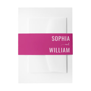 Bandeau De Faire-part Faire-part de mariage moderne magenta joyeux