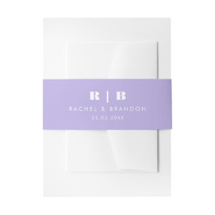 Bandeau De Faire-part Faire-part de mariage monogramme simple Lilac