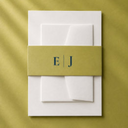 Bandeau De Faire-part Faire-part de monogramme éditorial Chartreuse mode